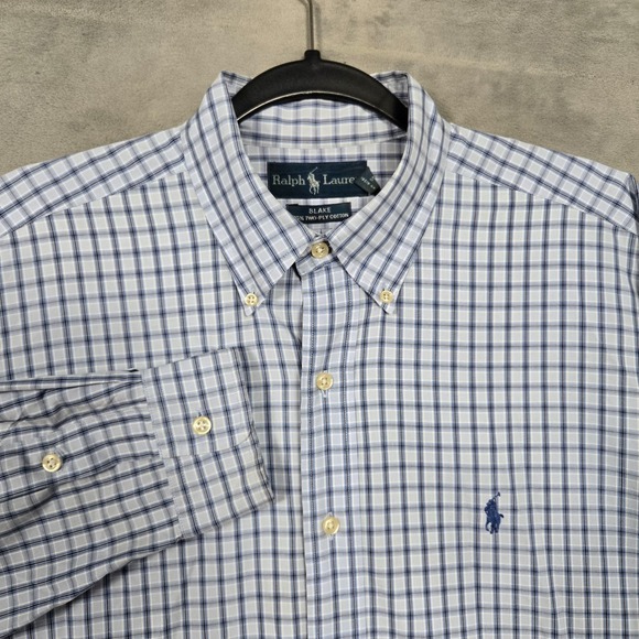 Ralph Lauren Other - Ralph Lauren Blake shirt Large Plaid check‎ blue gray Long Sleeve button down